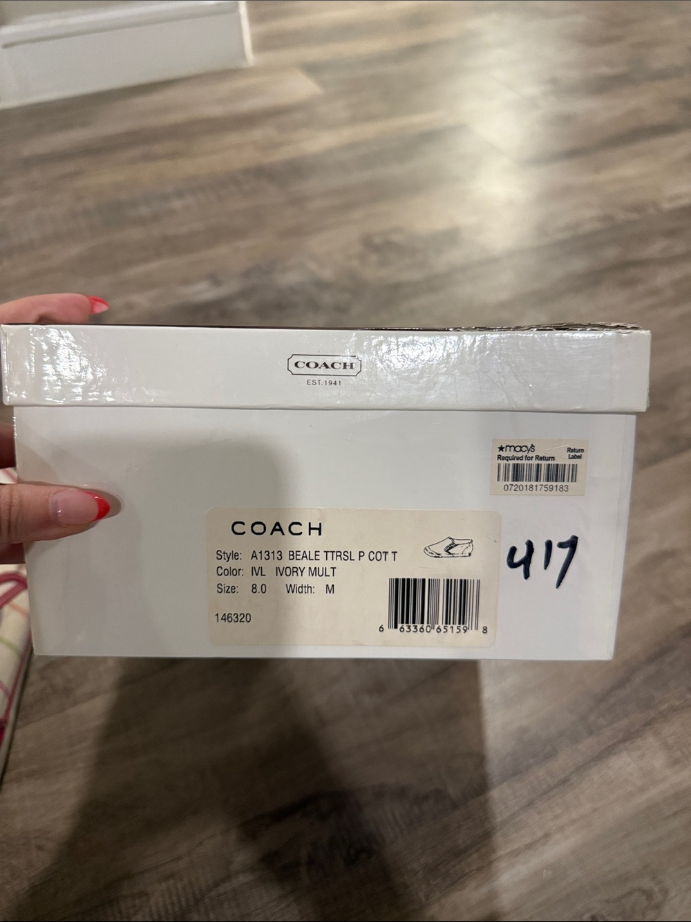 Coach Multicolor Plaid Slip-On Sneakers in Cream and Pink Trim with box size 8 - Picture 10 of 13